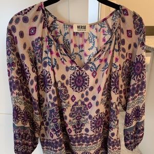 Stitch Fix Verse Mati Billow Sleeve Top Size L